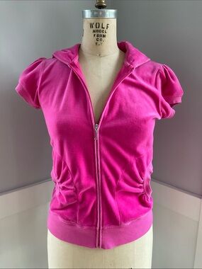 Juicy Couture Short Sleeve Zip Hoodie Y2K